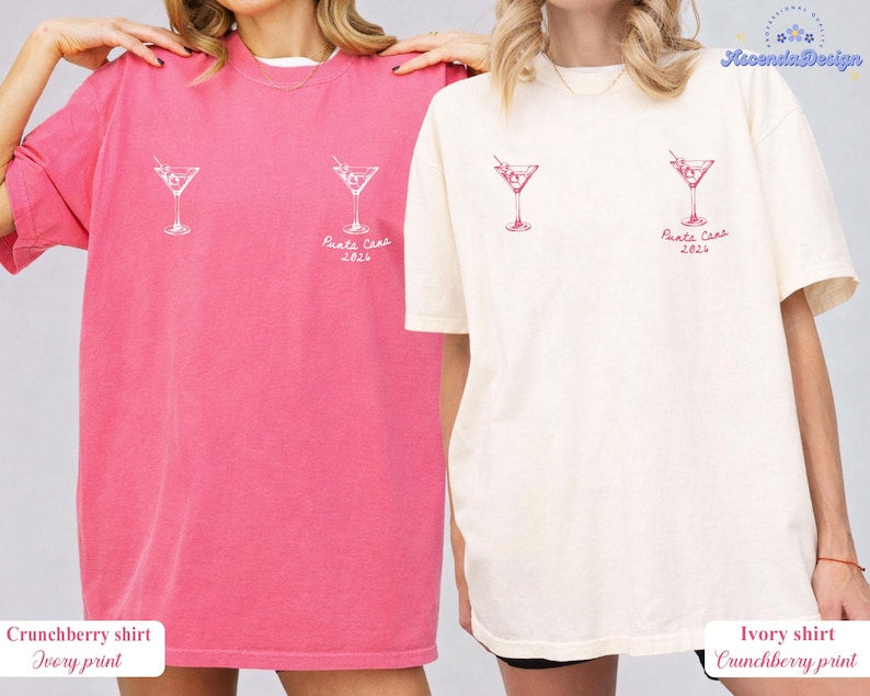 Custom Martini Bachelorette Comfort Color Shirt, Maid Of Honor Matching Tee, Bridesmaid Proposal Gift, Bachelorette Party TShirts