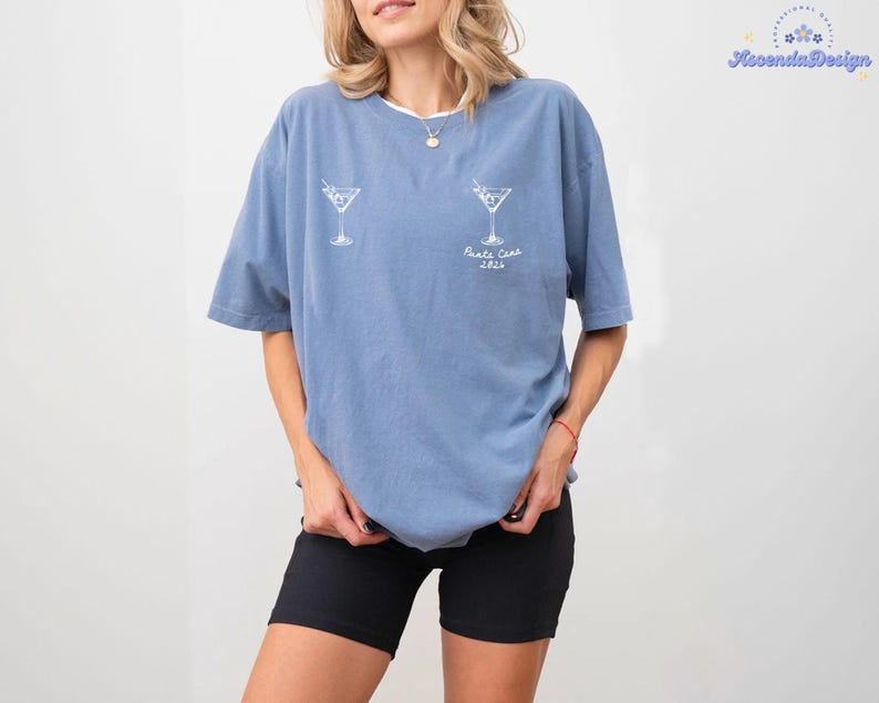 Custom Martini Bachelorette Comfort Color Shirt, Maid Of Honor Matching Tee, Bridesmaid Proposal Gift, Bachelorette Party TShirts
