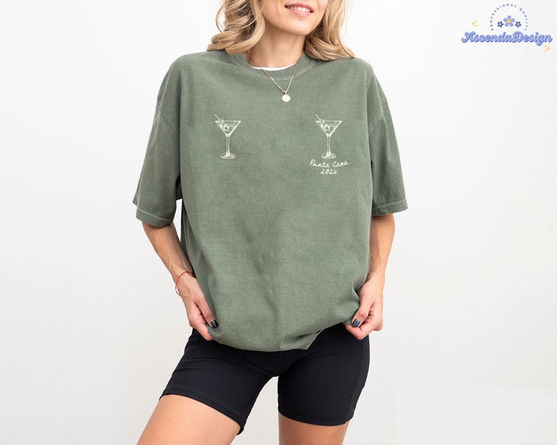 Custom Martini Bachelorette Comfort Color Shirt, Maid Of Honor Matching Tee, Bridesmaid Proposal Gift, Bachelorette Party TShirts