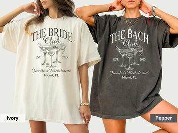 Comfort Colors Bachelorette Party T-Shirts: The Bach Club, Bridesmaids Gifts