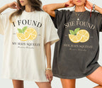 Bachelorette Party Shirts, Custom Bachelorette Shirts, She Found Her Main Squeeze, Lemon Bridal Party, Personalized Luxury Bachelorette