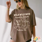 Wild Wild Wife Bachelorette Shirt, Coastal Cowgirl Bridal Party Tee, Nashville Bachelorette T-shirt