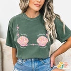 Custom Mermaid Bachelorette Shirts, Last Splash Beach Bachelorette, Last Toast On The Coast, Seashells Coastal Bridal Party Shirts