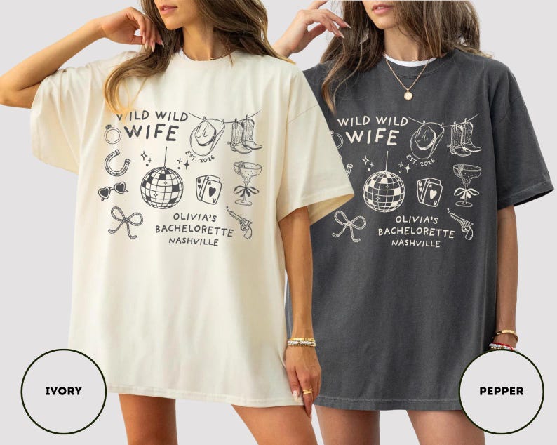 Cowgirl Bachelorette Shirts Comfort Colors, Western Bach Shirts, Wild Wild Wife Bachelorette Party Tee, Last Rodeo Bachelorette T-shirt