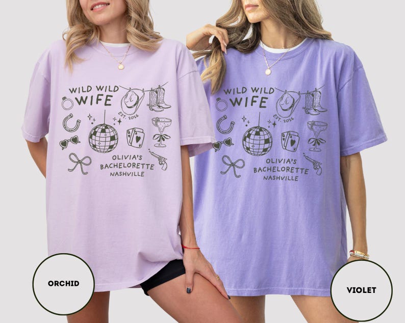 Cowgirl Bachelorette Shirts Comfort Colors, Western Bach Shirts, Wild Wild Wife Bachelorette Party Tee, Last Rodeo Bachelorette T-shirt