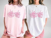 Custom Disco Bachelorette Party Shirts, Hippie Disco Favors, Disco Ball Bra Shirt, Brides Last Disco, Honey Disco Bride Bachelorette