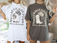 Western Bachelorette Party Shirt Cowgirl Disco Bridesmaids Gift Custom Matching T-shirt Bride's Last Hoedown Country Wedding Coastal Cowgirl