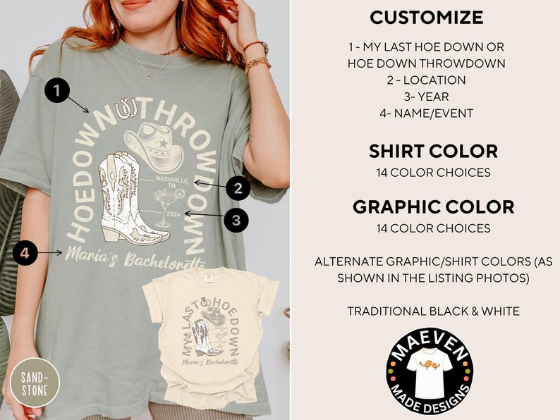 Western Bachelorette Party Shirt Cowgirl Disco Bridesmaids Gift Custom Matching T-shirt Bride's Last Hoedown Country Wedding Coastal Cowgirl