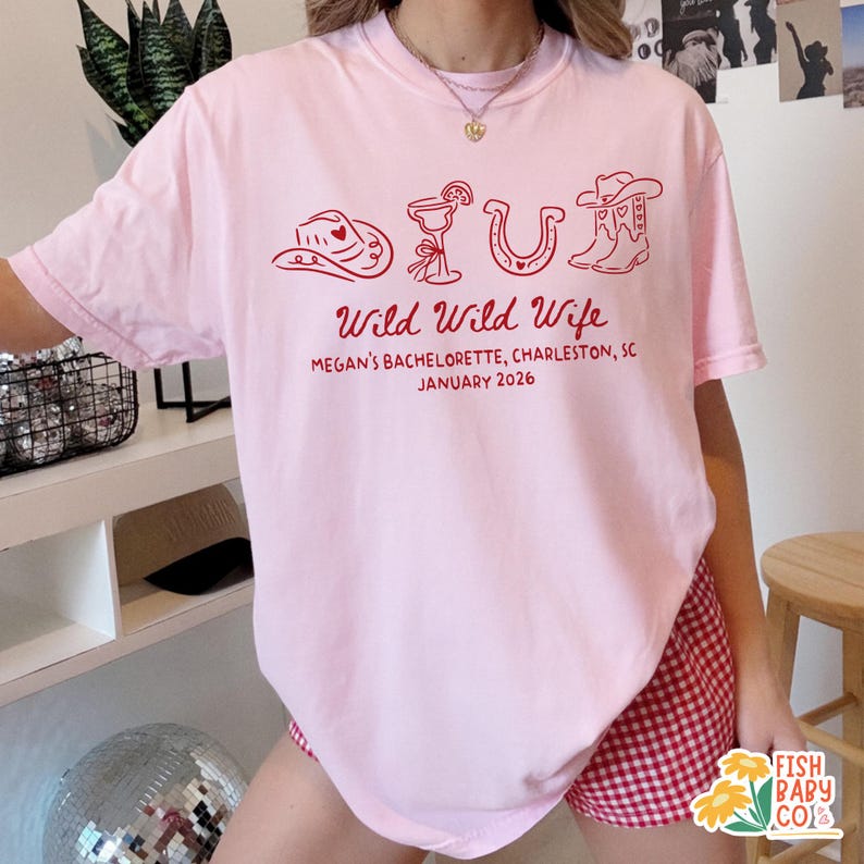 Wild Wild Wife Cowgirl Bachelorette Shirts, Custom Nashville Bachelorette Party Shirts, Rodeo Bridal Party Shirt, Bridesmaid Gifts