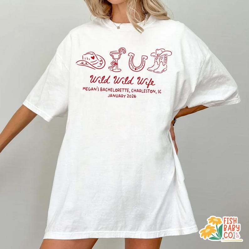 Wild Wild Wife Cowgirl Bachelorette Shirts, Custom Nashville Bachelorette Party Shirts, Rodeo Bridal Party Shirt, Bridesmaid Gifts