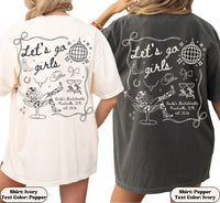 Custom Western Nashville Bachelorette Shirts, Let's Go Girls Scottsdale Cowgirl Bachelorette Party Comfort Colors Bach TShirts, Bridal Party