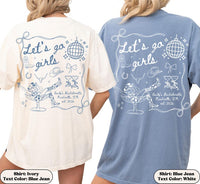 Custom Western Nashville Bachelorette Shirts, Let's Go Girls Scottsdale Cowgirl Bachelorette Party Comfort Colors Bach TShirts, Bridal Party