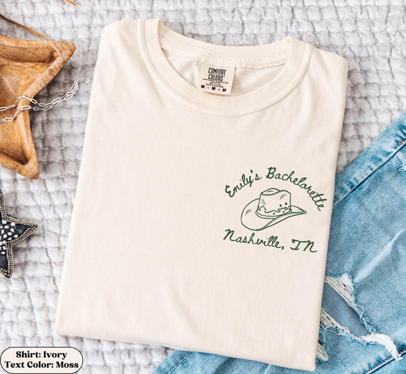 Custom Western Nashville Bachelorette Shirts, Let's Go Girls Scottsdale Cowgirl Bachelorette Party Comfort Colors Bach TShirts, Bridal Party