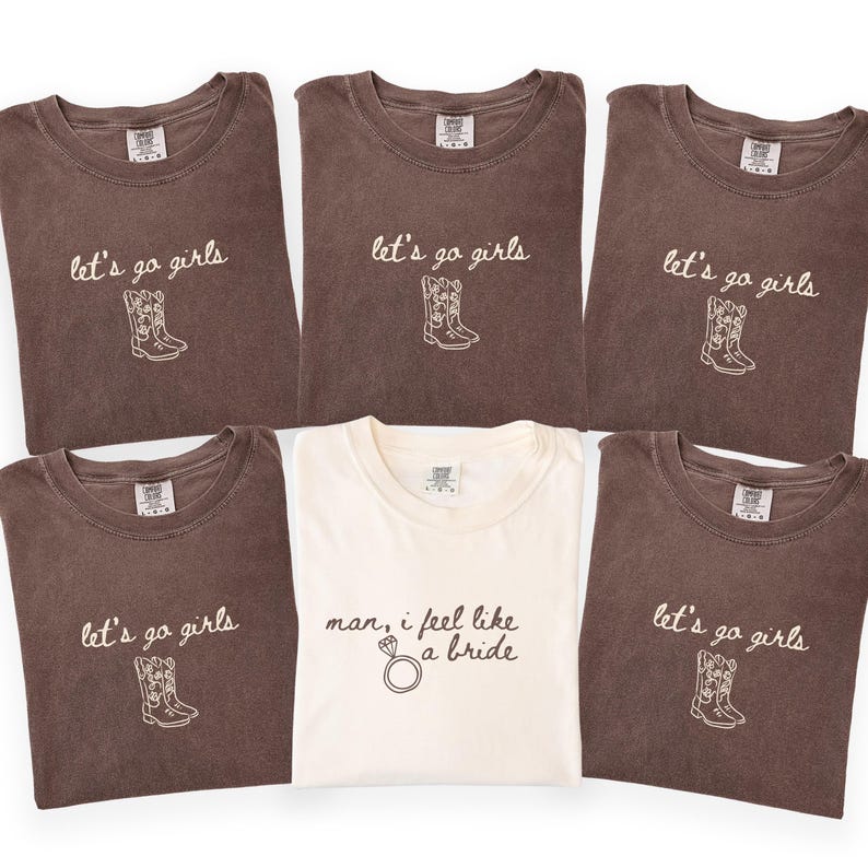 Western Nashville Bachelorette Comfort Colors® Shirts, Last Rodeo Country Bachelorette Shirts, Custom Let's Go Girls Bachelorette Party Tees