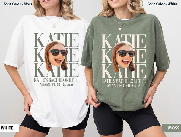 Custom Face Bachelorette Party Comfort Colors Shirt, Photo Party Tees, Comfort Colors Tees