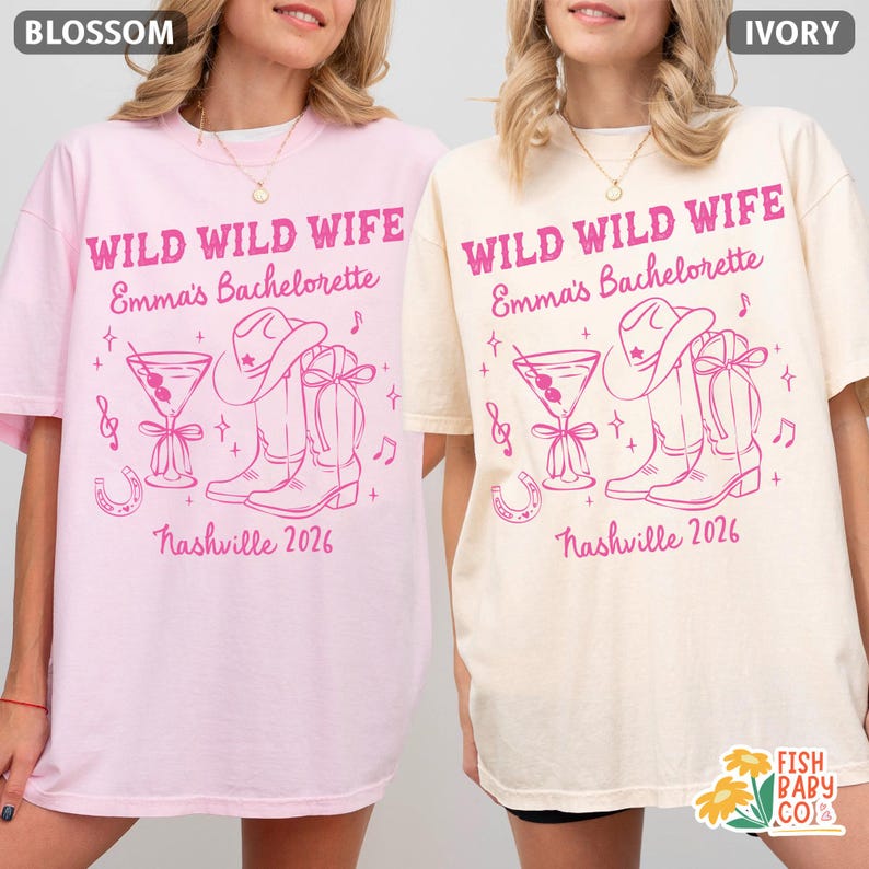 Wild Wild Wife Bachelorette Shirt, Coastal Cowgirl Bridal Party Tee, Nashville Bachelorette T-shirt