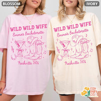 Wild Wild Wife Bachelorette Shirt, Coastal Cowgirl Bridal Party Tee, Nashville Bachelorette T-shirt