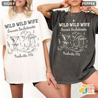 Wild Wild Wife Bachelorette Shirt, Coastal Cowgirl Bridal Party Tee, Nashville Bachelorette T-shirt