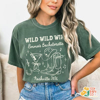 Wild Wild Wife Bachelorette Shirt, Coastal Cowgirl Bridal Party Tee, Nashville Bachelorette T-shirt