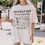 Wild Wild Wife Bachelorette Shirt, Coastal Cowgirl Bridal Party Tee, Nashville Bachelorette T-shirt