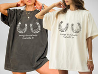 Wild Wild Bride Custom Western Cowgirl Bachelorette Shirts, Last Hoe Down Bach Merch, Bride's Last Rodeo Nashville Texas Austin Bachelorette