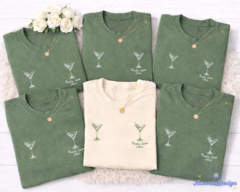 Custom Martini Bachelorette Comfort Color Shirt, Maid Of Honor Matching Tee, Bridesmaid Proposal Gift, Bachelorette Party TShirts