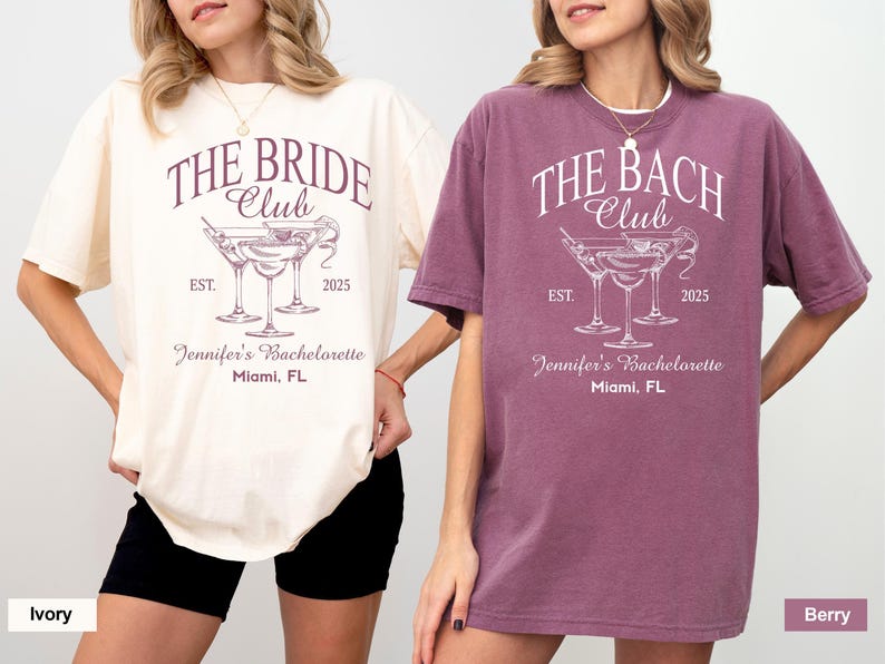 Comfort Colors Bachelorette Party T-Shirts: The Bach Club, Bridesmaids Gifts