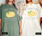 Bachelorette Party Shirts, Custom Bachelorette Shirts, She Found Her Main Squeeze, Lemon Bridal Party, Personalized Luxury Bachelorette