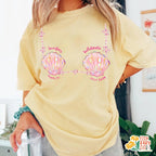 Custom Mermaid Bachelorette Shirts, Last Splash Beach Bachelorette, Last Toast On The Coast, Seashells Coastal Bridal Party Shirts