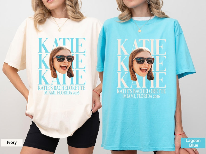 Custom Face Bachelorette Party Comfort Colors Shirt, Photo Party Tees, Comfort Colors Tees
