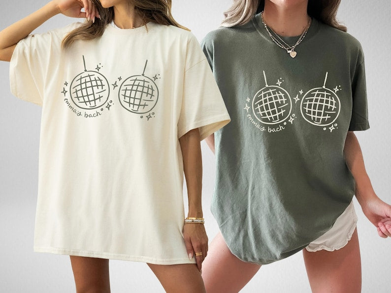 Custom Disco Bachelorette Party Shirts, Hippie Disco Favors, Disco Ball Bra Shirt, Brides Last Disco, Honey Disco Bride Bachelorette