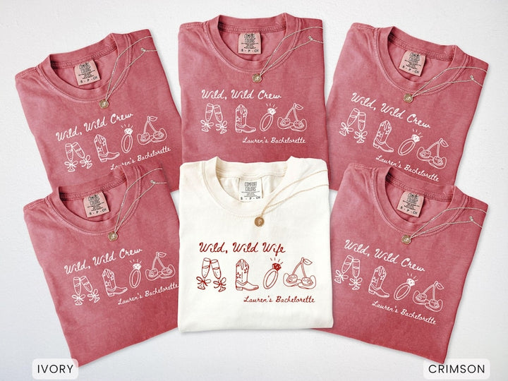Personalized Wild Wild Wife Bachelorette Comfort Colors Shirt, Custom Last Rodeo Bridal Party T-shirt, Austin Texas Nashville Bach Outfit