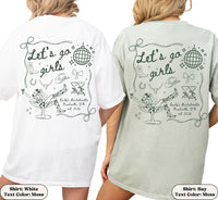 Custom Western Nashville Bachelorette Shirts, Let's Go Girls Scottsdale Cowgirl Bachelorette Party Comfort Colors Bach TShirts, Bridal Party