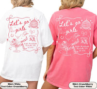 Custom Western Nashville Bachelorette Shirts, Let's Go Girls Scottsdale Cowgirl Bachelorette Party Comfort Colors Bach TShirts, Bridal Party