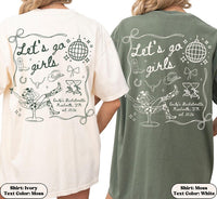Custom Western Nashville Bachelorette Shirts, Let's Go Girls Scottsdale Cowgirl Bachelorette Party Comfort Colors Bach TShirts, Bridal Party