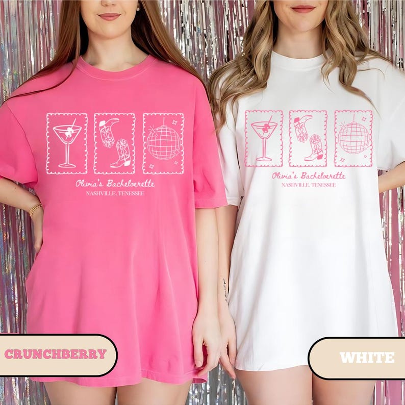 Custom Western Bachelorette Shirt, Nashville Bach Tshirts, Cowgirl Bride Tee, Matching Country Bridal Party, Personalized Girls Trip