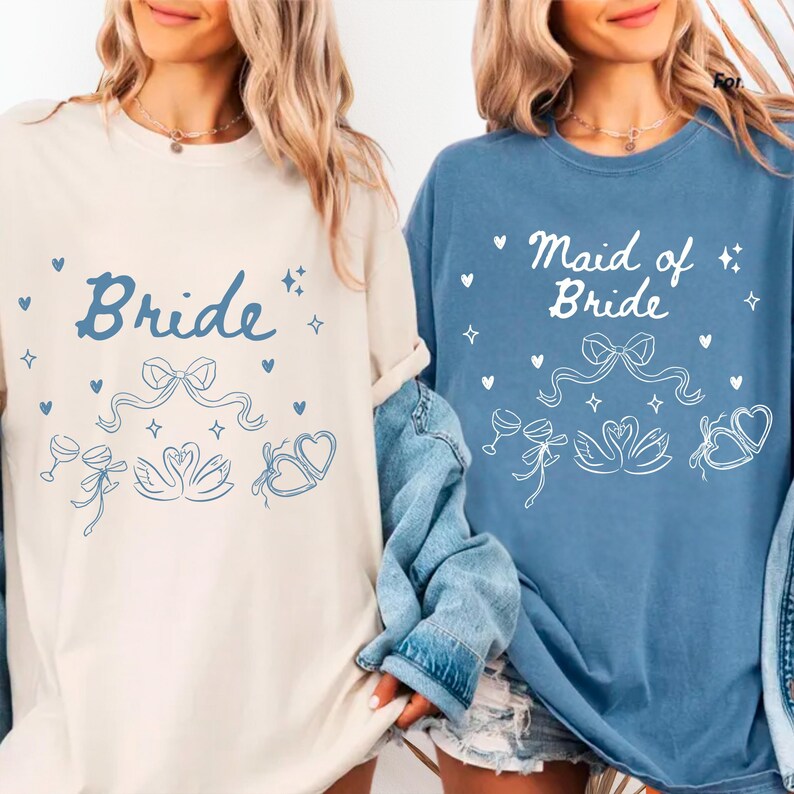 Coquette Bow Bride Shirt, Comfort Colors Wedding Tee, Bridal Party Top for Bachelorette, Getting Ready Outfit, Cute Bride T Shirt Gift