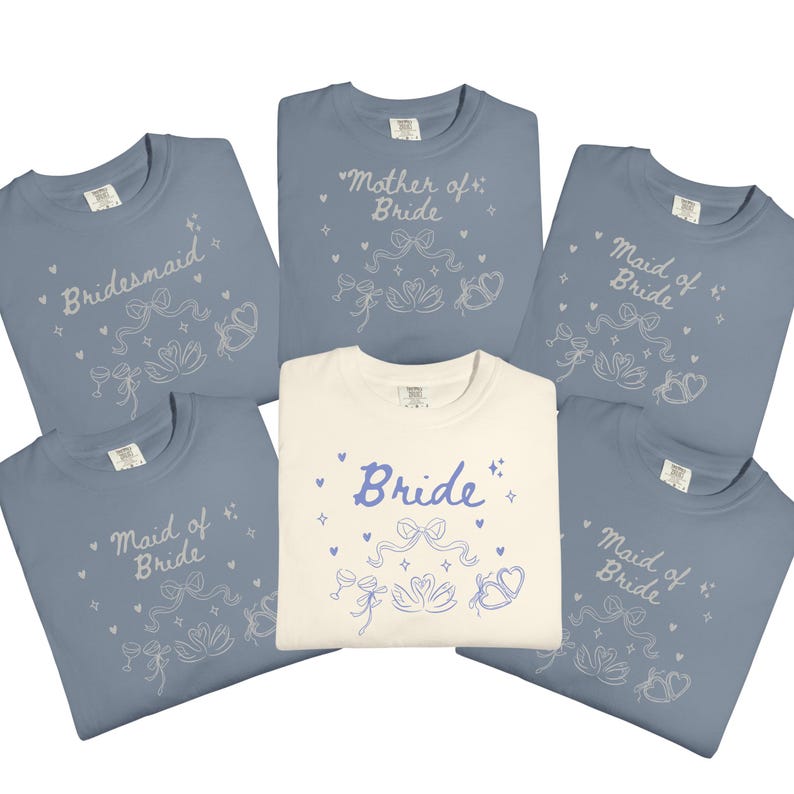 Coquette Bow Bride Shirt, Comfort Colors Wedding Tee, Bridal Party Top for Bachelorette, Getting Ready Outfit, Cute Bride T Shirt Gift