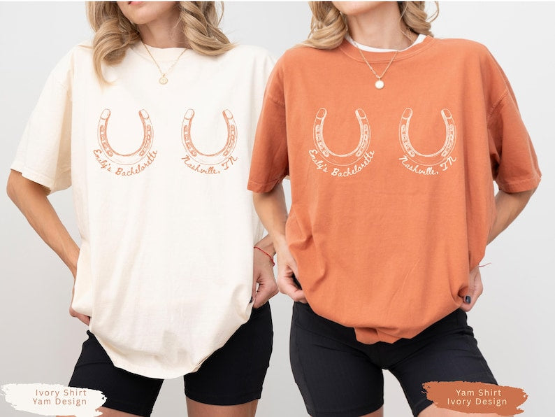 Custom Western Bachelorette Shirt, Personalized Cowgirl Last Rodeo Tee, Comfort Colors® Country Bridal Squad Gift For Nashville Trip