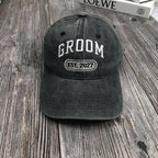 Custom Bride and Groom Est 2026 Embroidered Hat Set, Mr and Mrs Hat, Bride & Groom Matching Hats, Wedding Couple Caps