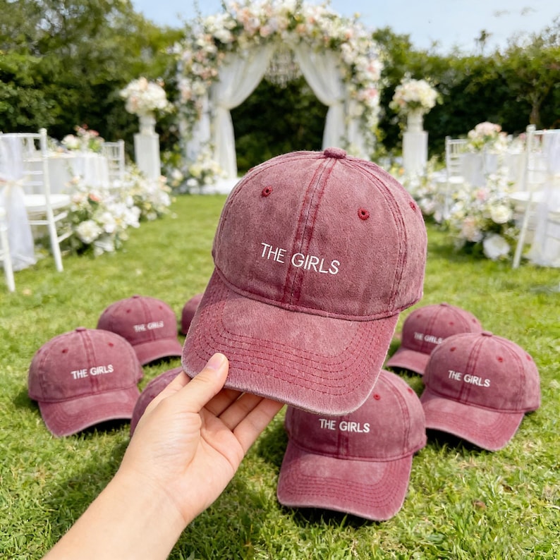 Embroidered Bride Squad Hat, Personalized Bachelorette Party Hats,Bridal Shower Gift,Bridesmaid Matching Wedding Weekend Cap
