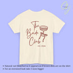 Personalized Hen Party Shirt Bachelorette T Shirt Back Print Coquette Bow Champagne Glass Hand Drawn Bride Crew Custom Name Any Year Custom