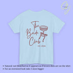 Personalized Hen Party Shirt Bachelorette T Shirt Back Print Coquette Bow Champagne Glass Hand Drawn Bride Crew Custom Name Any Year Custom