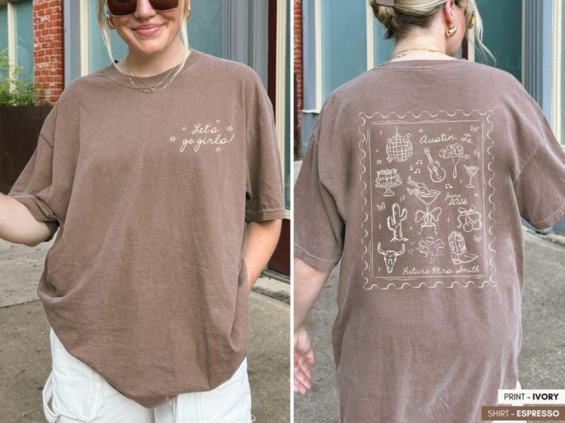 Custom Cowgirl Disco Comfort Colors® T-Shirt, Desert Bachelorette Party Shirt, Girls Trip & Birthday Gift