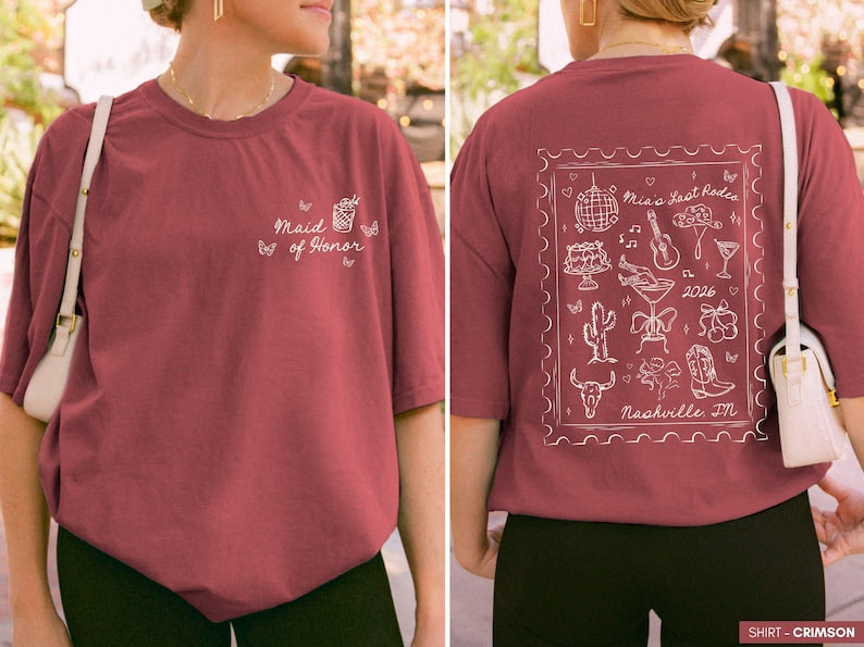 Custom Cowgirl Disco Comfort Colors® T-Shirt, Desert Bachelorette Party Shirt, Girls Trip & Birthday Gift