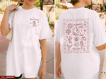 Custom Cowgirl Disco Comfort Colors® T-Shirt, Desert Bachelorette Party Shirt, Girls Trip & Birthday Gift