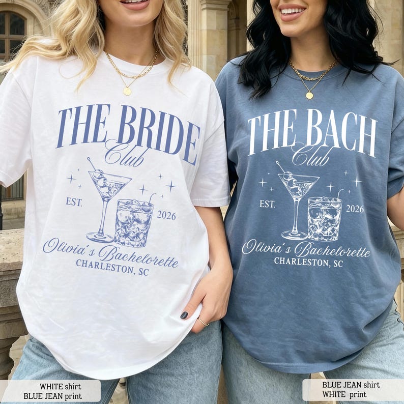 The Bride Club Bach Club Bachelorette Shirt, Custom Bachelorette Party Tee, Bridal Crew Shirts, Luxury Bachelorette Weekend Gift