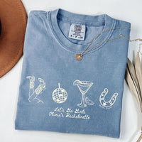 Comfort Colors© Custom Western Lets Go Girls Bachelorette Shirt Cowgirl Bridal Party TShirt Nashville Bride Bach T-Shirt