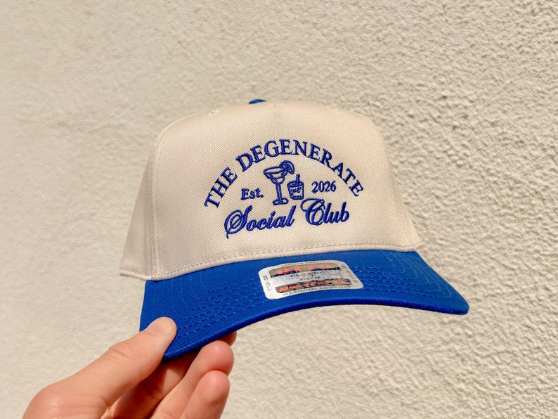 Custom Embroidered Bachelorette Bachelor Trucker Hat: 90s Party Bride Cap