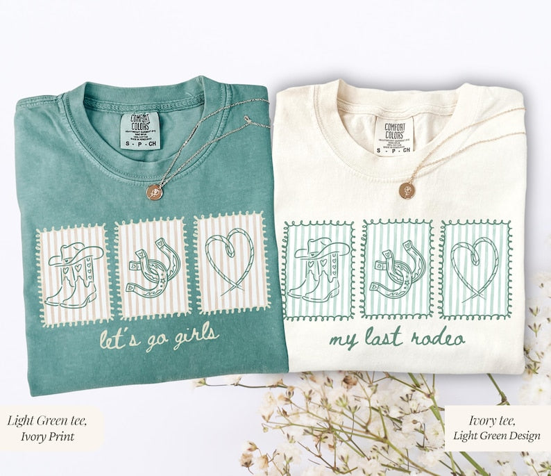 Western Nashville Bachelorette Comfort Colors Shirts, Matching Last Rodeo Bridesmaid Bride Tees, Western Bridal Party Gift, Cowgirl Bach
